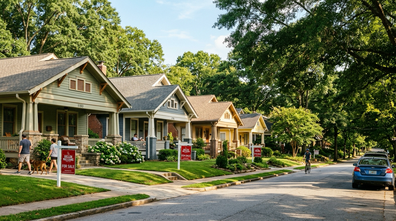 New residential housing development under construction in metro Atlanta
